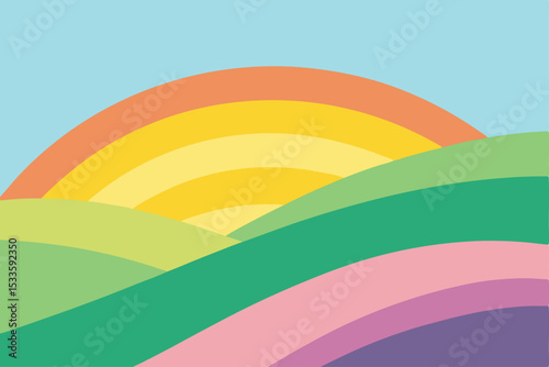 rainbow in the field