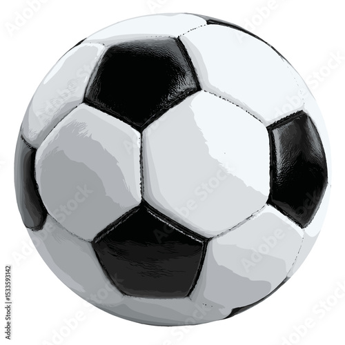 サッカーボールのアイコン、ベクターイラスト