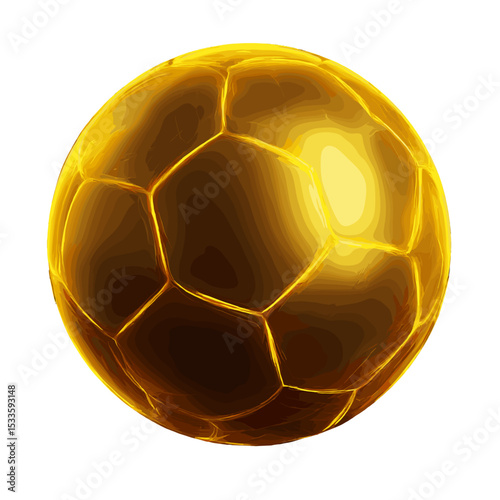 黄金のサッカーボール、ベクターイラスト