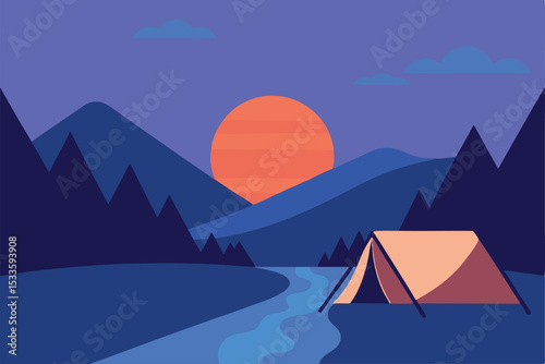camping in the mountains