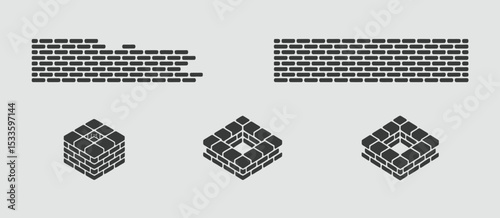Brick Wall Patterns and Isometric Brick Structures