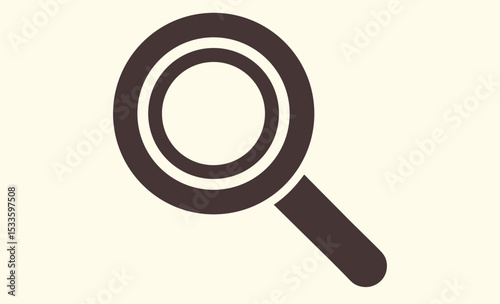 Magnifying glass icon, question mark silhouette, search tool vector, black lens graphic, minimal inquiry symbol