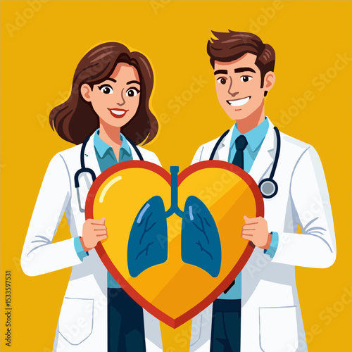 Healthcare Lungs Stock Illustration – Allergy, Diagnosis, and World Lung Cancer Day Concept