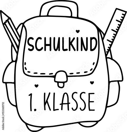 Deutsche Plotterdatei Einschulung, Schulkind 1. Klasse, Schulstart ,Einschulung Geschenk, Schulanfang.