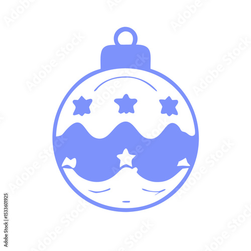 Christmas ornament with waves and stars