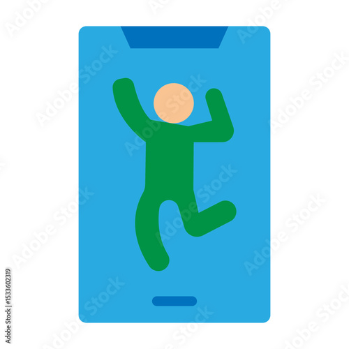 Dance Video Vector Flat Icon Design