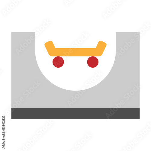 Skate Park Vector Flat Icon Design