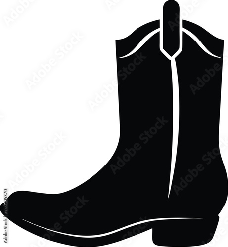Cowboy boot vector, Western Cowboy Boot in Black, pair of boots, boots silhouette vector, boots logo vector illustration