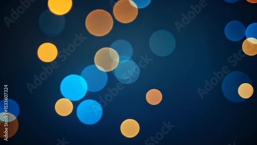 Abstract Bokeh Lights – Blue and Orange Glowing Circles on Dark Background
