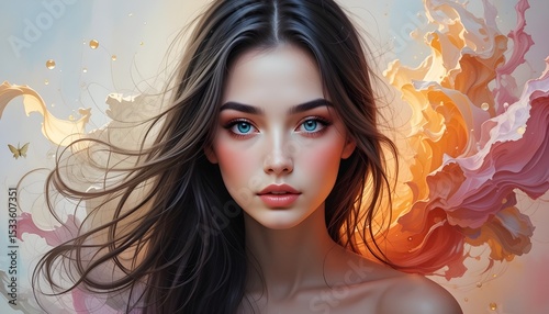 the beautifull  women  . the beautifull hair style