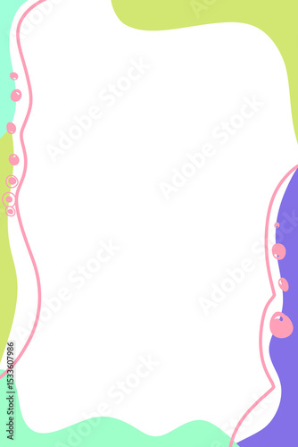 Abstract Frame Border with Organic Shapes