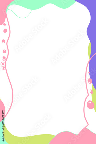 Abstract Frame Border with Organic Shapes