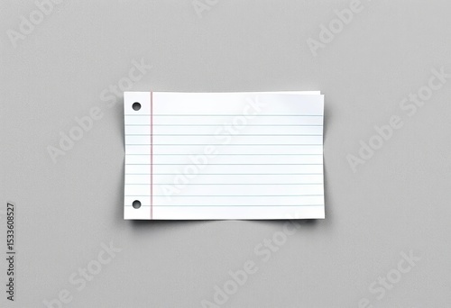White lined notebook paper with colorful lines, adhered to a grey squared background,  colorful lines,  stationery