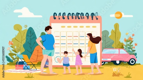 Plan Summer Weekend Activities for Families With Kids Using This Infographic to Maximize Fun and Enjoyment in a Vibrant Outdoor Setting