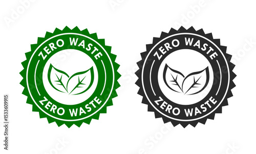Zero waste design logo template illustration