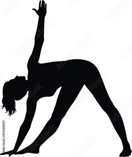 yoga pose silhouette, meditating woman vector, lotus position icon