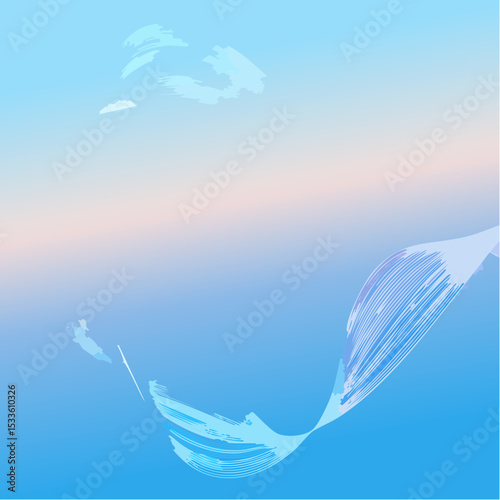 glass neon fractal gradient background. Abstract blur blue aura mesh hologram effect