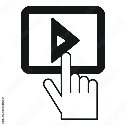 play touch icon, play touch vector