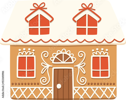 Gingerbread House Illustration
