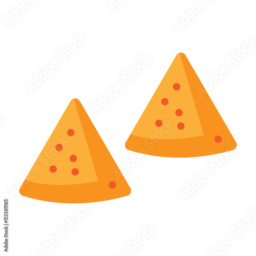 Samosa Vector Flat Icon Design