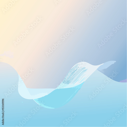 glass neon fractal gradient background. Abstract blur blue aura mesh hologram effect