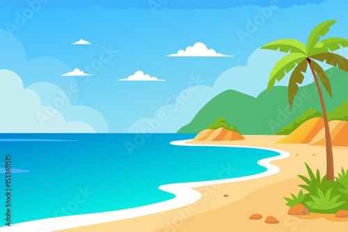 Tropical Beach Paradise Sun, Sand, and Serenity in a Vibrant Coastal Landscape