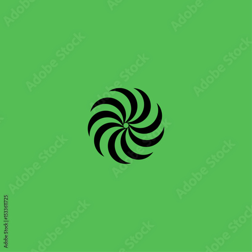 Abstract Intricate Concentric radial icon logo flat vector design