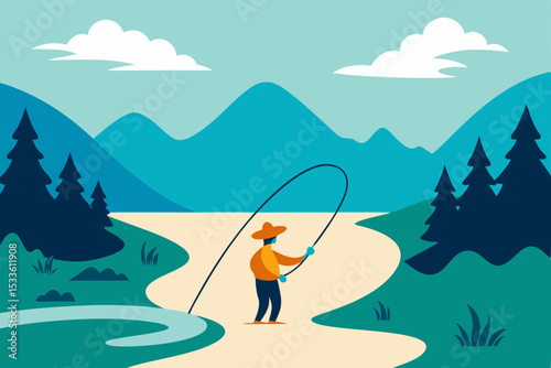Peaceful Mountain Fishing A Serene Escape to Nature's Embrace