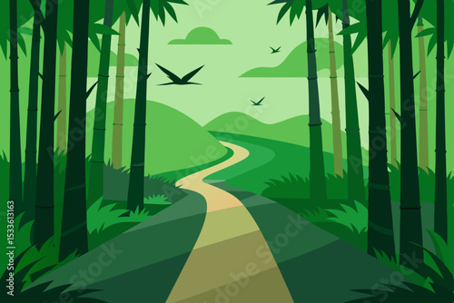 Serene Bamboo Forest Path A Tranquil Nature Escape
