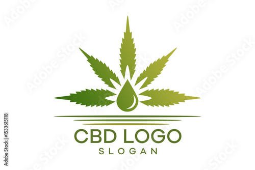 cannabis logo, medical leaf icon symbol, vector logo design, template , illustration Cbd logo for legal treatment