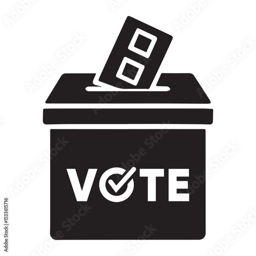 Ballot Box Icon Symbolic Of Voting In Democratic Elections And Civic Duty