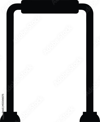 pull up bar icon vector art silhouette