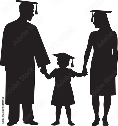 Graduation Family Silhouette Pack