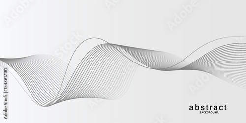 Abstract vector background with black wavy lines. EPS10