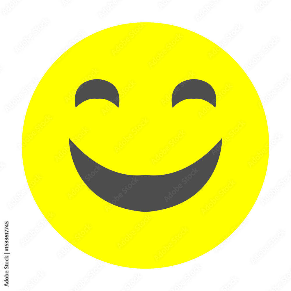 Fototapeta premium Joyful Expression Vector Flat Icon Design