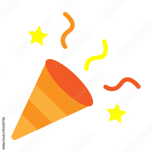 Confetti Vector Flat Icon Design