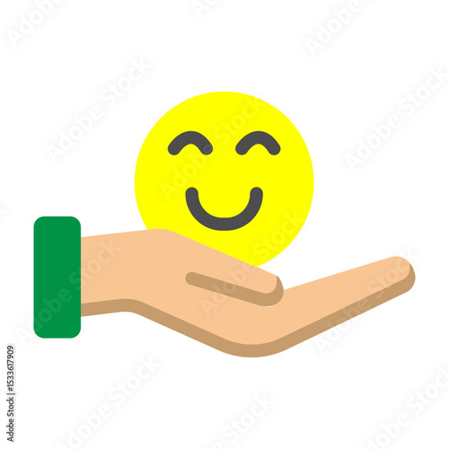 Contentment Vector Flat Icon Design