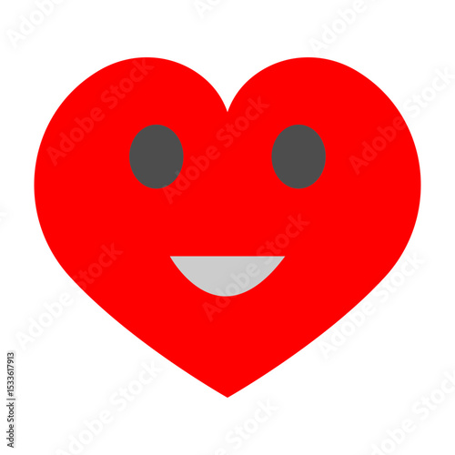 Joyful Heart Vector Flat Icon Design