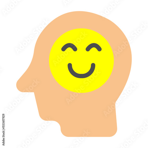 Positive Attitude Vector Flat Icon Design