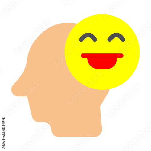 Happy Thoughts Vector Flat Icon Design