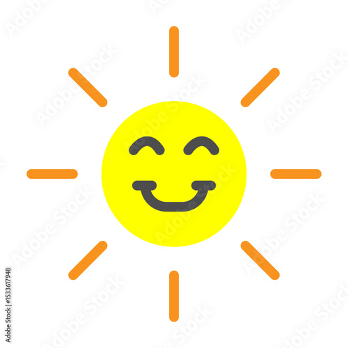 Bright Day Vector Flat Icon Design