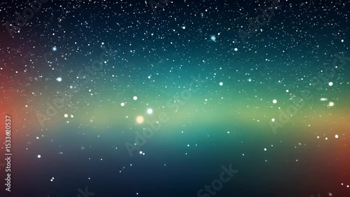 Ethereal Starry Night Sky with Colorful Gradient Glow
