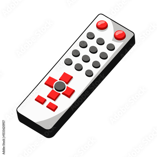Retro style television remote control illustration