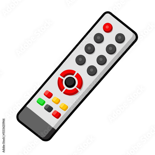 Retro style television remote control illustration