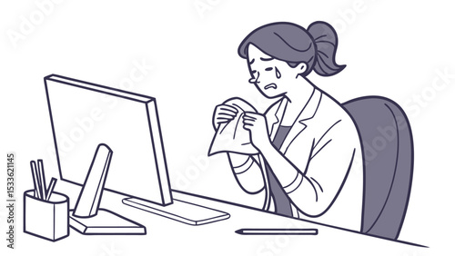 Overwhelmed and Stressed  A Depiction of Workplace Burnout and Emotional Exhaustion