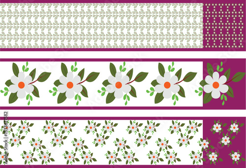 Elegant Floral Saree Design Illustration,  Traditional Indian Saree Pattern Art,  Hand-Drawn Ethnic Saree Motif Illustration,
 Colorful Festive Saree Design Illustration,  Modern Abstract Saree Print 