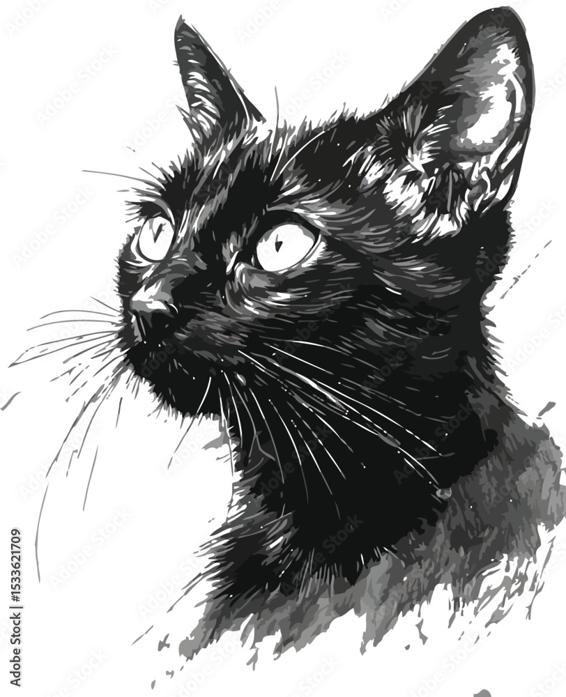 Spooky Black Cat Silhouettes - Halloween Feline Icons Spooky Black Cat Silhouettes - Halloween Feline Icons