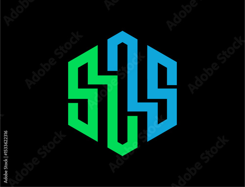 Colorful abstract logo design with ss initials