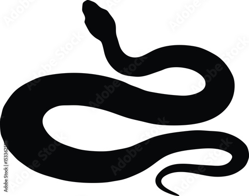 Russell's viper snake silhouette, snake illustration, snake silhouette svg ,snake silhouette vector illustration