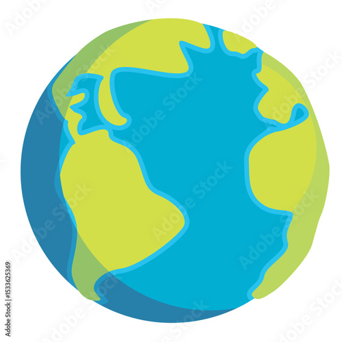 Colorful Cartoon Globe Illustration for Education and Global Themes